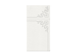 Buzunare pentru tacâmuri Cadru argintiu - 40 cm - 25 buc.