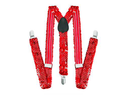 Bretele cu paiete - roșu - 1 buc.