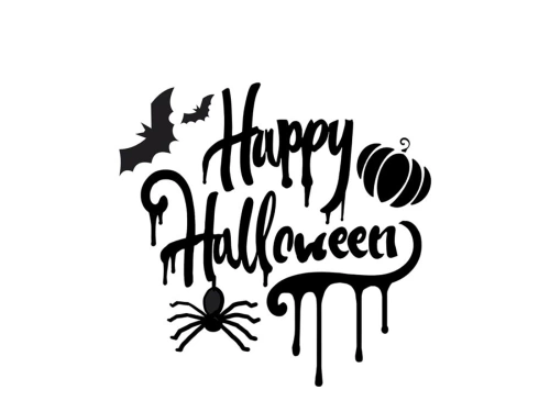 Șabloane pentru tort Halloween fericit - 1 buc.