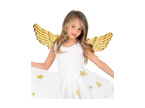 Aripi de înger din plastic auriu 88×30 cm