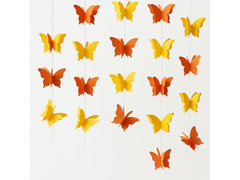 Decorațiune suspendată Fluturi portocalii - 3 m - 1 buc.