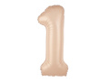 Balon folie caramel numărul 1 - 100 cm - 1 buc.