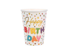 Cupe Happy Birthday - 270 ml - 10 buc.