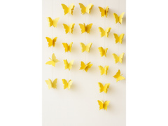 Decorațiune suspendată Fluturi galbeni - 3 m - 1 buc.