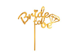 Plexiglass cake topper Mireasa de aur - 1 buc.