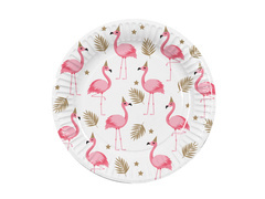 Farfurii hawaiiene Flamingo - 23 cm - 10 buc.