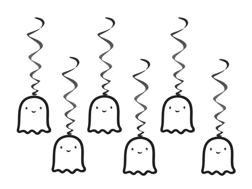 Decorațiune de agățat a fantomei veselă - 6 buc.