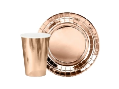 Set de hârtie din aur roz - 24 buc.