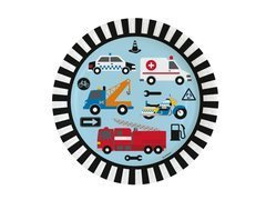 Farfurii aniversare Cars - 23 cm - 8 buc.