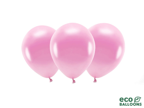 EKO baloane din latex metalizate roz - mari - 10 buc.