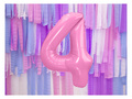 Balon din folie numărul 4 roz - 86 cm - 1 buc.
