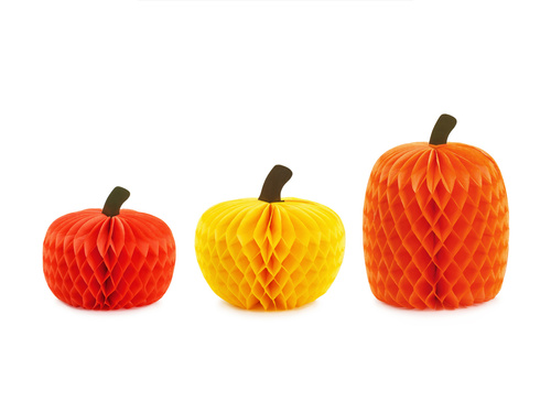 Decorațiuni cu dovleac de hârtie - 3 buc.