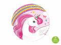 Farfurii aniversare unicorn - 20 cm - 8 buc.