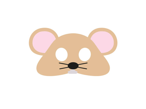 Mască din fetru Mouse - 1 buc.