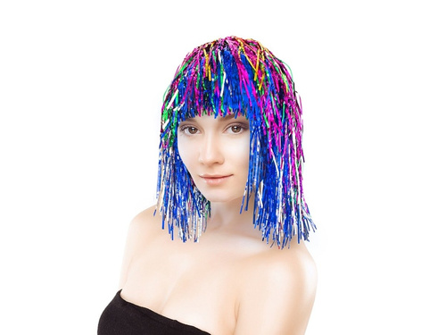 Peruca din folie - colorată.