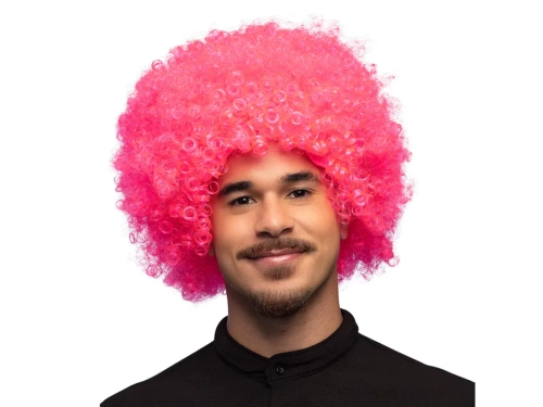Peruca Afro roz - 1 buc.