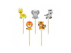 Lumânări picnic animale - 5 buc.