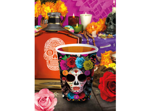 Pahare de hârtie Halloween Craniu mexican - 240 ml - 6 buc.