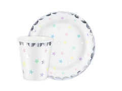 Set de hârtie Unicorn cu stele - 24 buc.