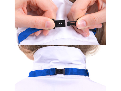 Papion cu paiete albastru marin - 7 x 12 cm - 1 buc.