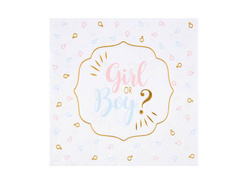 Șervețele pentru fete sau băieți? pentru Baby Shower - 33 cm - 20 buc.