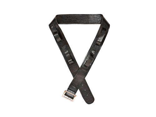 Cureaua neagră cu 4 tocuri pentru săbii și arme - asemănătoare pielii