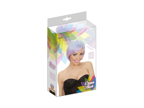 Moda peruca melange albastru și violet