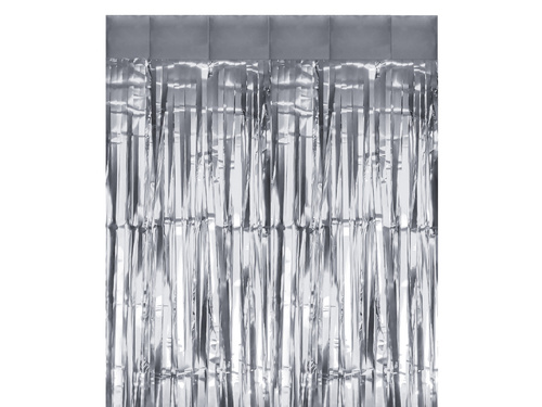 Perdea - Perdea de ușă argintiu metalic - 100 x 200 cm