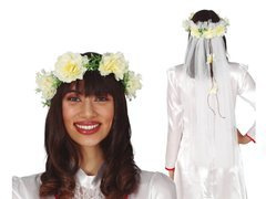 Ghirlandă cu flori și voal - 1 buc.