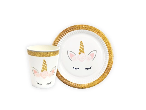 Frumos set aniversar Unicorn - 24 buc.