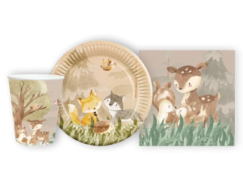 Set de hârtie Animale de pădure - 44 buc.