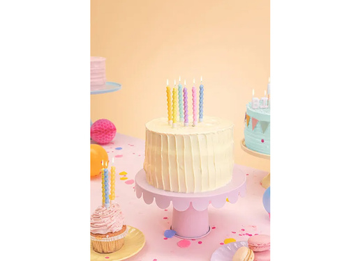 Lumânări aniversare colorate - 8,5 cm - 6 buc.