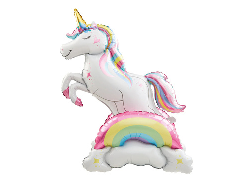 Balon din folie cu unicorn și curcubeu - 94 x 52 cm - 1 buc.