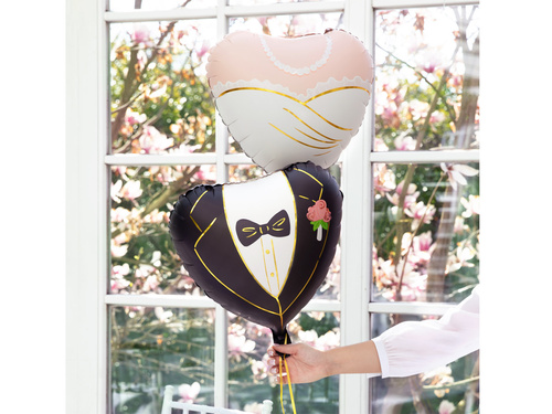 Balon cu folie mireasa si mirele - 45 cm - 1 buc.