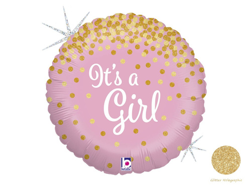 Este o fată balon de folie roz - 46 cm - 1 buc.