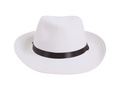 Pălărie de gangster albă cu bordură neagră - 1 buc.