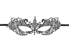 Mască de carnaval din dantelă neagră - 1 buc.