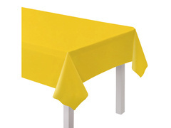 Față de masă din hârtie galbenă - 137 x 274 cm - 1 buc.