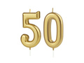 Lumânări numerice aurii - 50 - 2 buc.