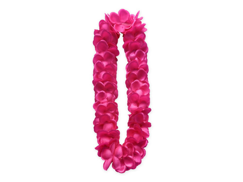 Colier Hawaiian satin roz - 120 cm - 1 buc.