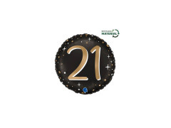 Sparkling 21 - 14" balon rotund din folie - 1 buc.