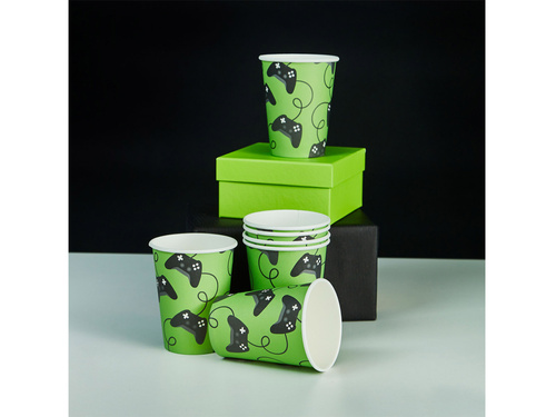 Cupe aniversare Game On - 250 ml - 8 buc.