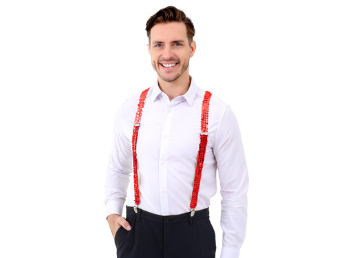 Bretele cu paiete - roșu - 1 buc.