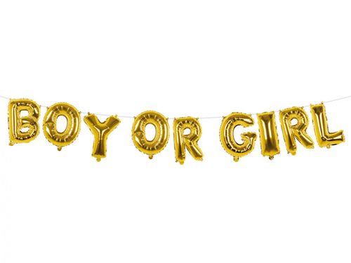 Balon de foi cu ghirlandă aurie pentru băiat sau fată - 4 m - 1 set