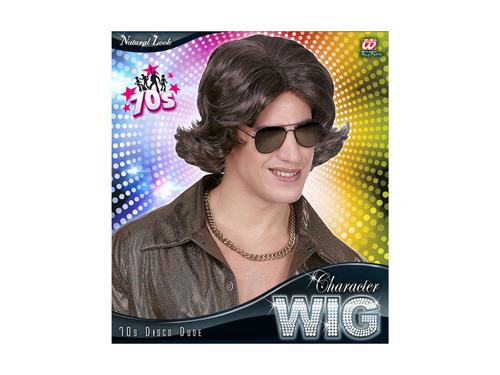 O perucă maro Disco Dude din anii '70.