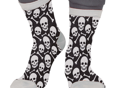 Șosete de Halloween pentru adulți Skull - 1 pereche