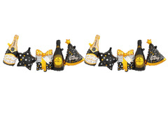 Ghirlandă baloane aniversare - 206 x 34 cm - 1 buc.