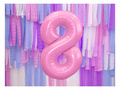 Balon din folie numărul 8 roz - 86 cm - 1 buc.