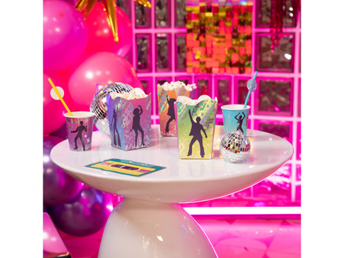 Cutii de popcorn Retro Disco - 6 buc.