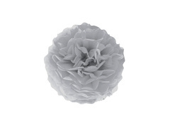 Decorațiuni florale suspendate pom pom - gri - 25 cm - 1 buc.